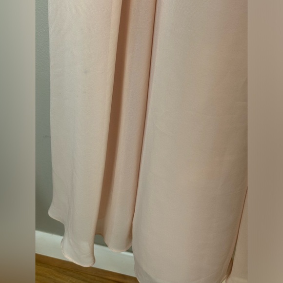 AZAZIE Peach Pink Halter Dress Long Maxi Chiffon Bridesmaid A Line Wedding 4 - Picture 9 of 16